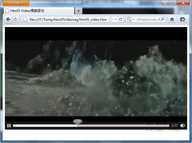 Firefox5.0播放html5 Video標籤視訊